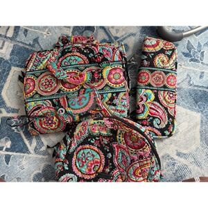 Vera Bradley Accessories Lot - 5 Pieces in Black Paisley